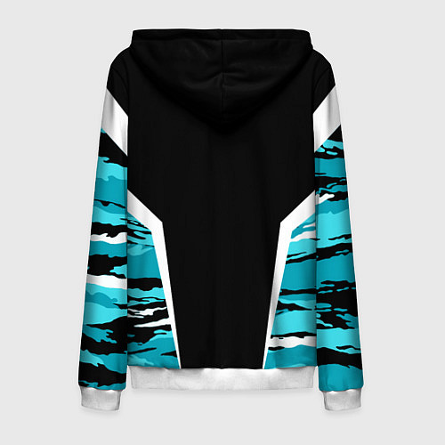 Мужская толстовка на молнии ВВС России Камуфляж / 3D-Белый – фото 2