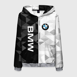 Толстовка 3D на молнии мужская BMW, цвет: 3D-меланж
