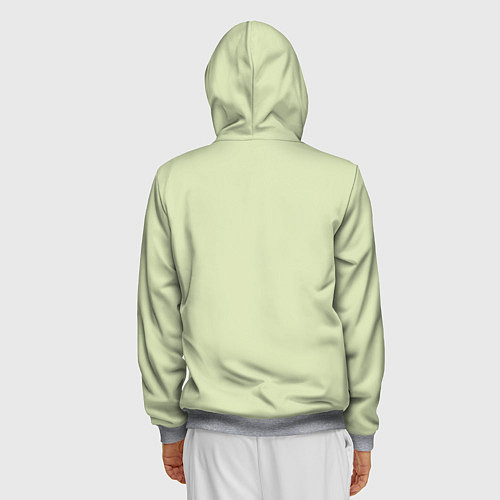 Мужская толстовка на молнии Авокадо / 3D-Меланж – фото 4