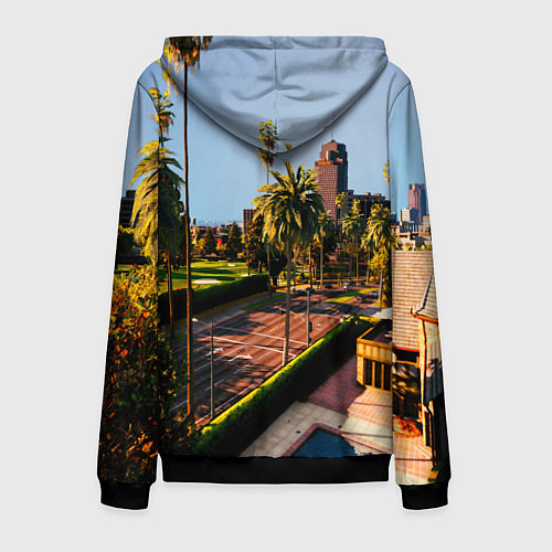 Мужская толстовка на молнии Grand Theft Auto / 3D-Черный – фото 2