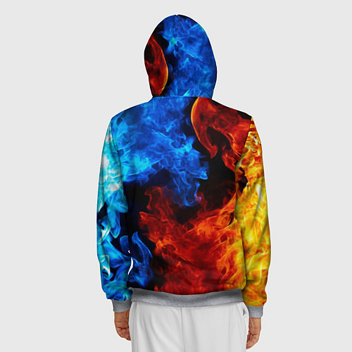 Мужская толстовка на молнии MINECRAFT / 3D-Меланж – фото 4