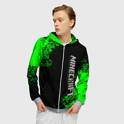 Толстовка 3D на молнии мужская MINECRAFT, цвет: 3D-меланж — фото 2