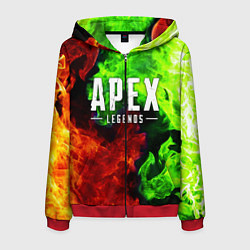 Толстовка 3D на молнии мужская APEX LEGENDS, цвет: 3D-красный