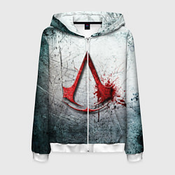 Толстовка 3D на молнии мужская Assassins Creed, цвет: 3D-белый