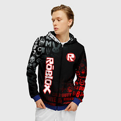 Толстовка 3D на молнии мужская ROBLOX, цвет: 3D-синий — фото 2