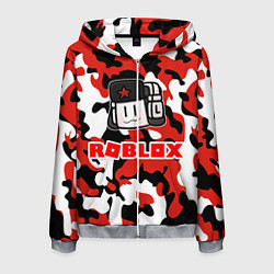 Толстовка 3D на молнии мужская ROBLOX, цвет: 3D-меланж