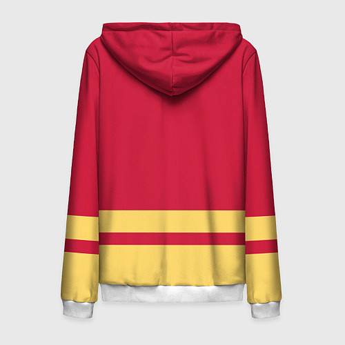 Мужская толстовка на молнии Калгари Флэймз / 3D-Белый – фото 2