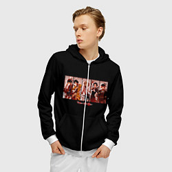 Толстовка 3D на молнии мужская Великий из бродячих псов, цвет: 3D-белый — фото 2