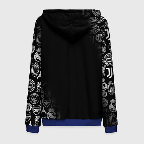 Мужская толстовка на молнии JUVENTUS / 3D-Синий – фото 2