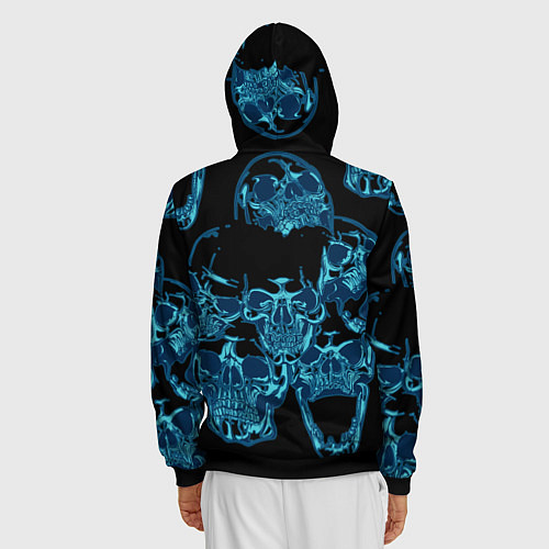 Мужская толстовка на молнии Iron Maiden / 3D-Черный – фото 4