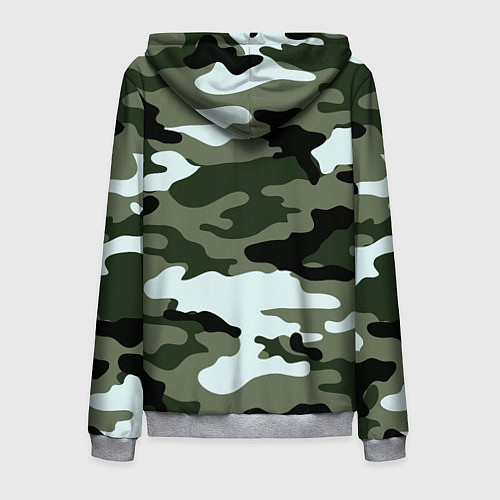 Мужская толстовка на молнии Пограничные Войска / 3D-Меланж – фото 2