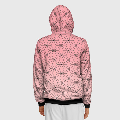 Мужская толстовка на молнии NEZUKO KAMADO / 3D-Черный – фото 4