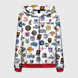 Мужская толстовка на молнии NBA Pattern