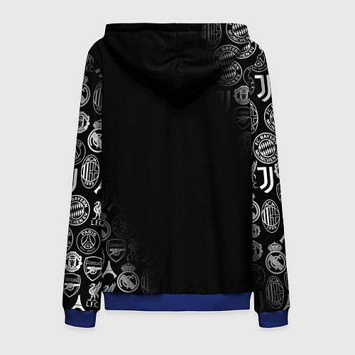 Мужская толстовка на молнии JUVENTUS / 3D-Синий – фото 2