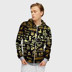 Толстовка 3D на молнии мужская FORTNITE, цвет: 3D-меланж — фото 2