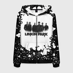 Толстовка 3D на молнии мужская LINKIN PARKспина, цвет: 3D-черный