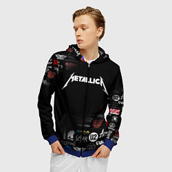 Толстовка 3D на молнии мужская Metallica, цвет: 3D-синий — фото 2