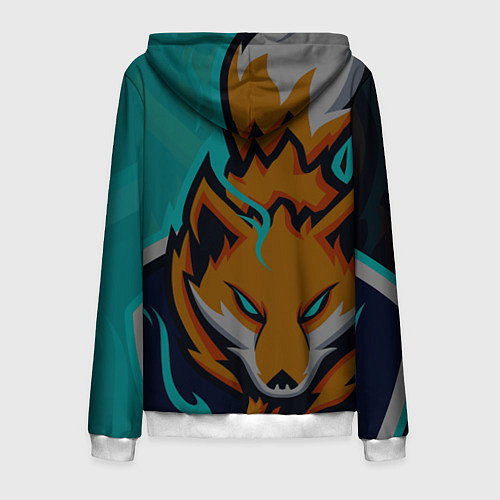 Мужская толстовка на молнии Форма Foxfire / 3D-Белый – фото 2