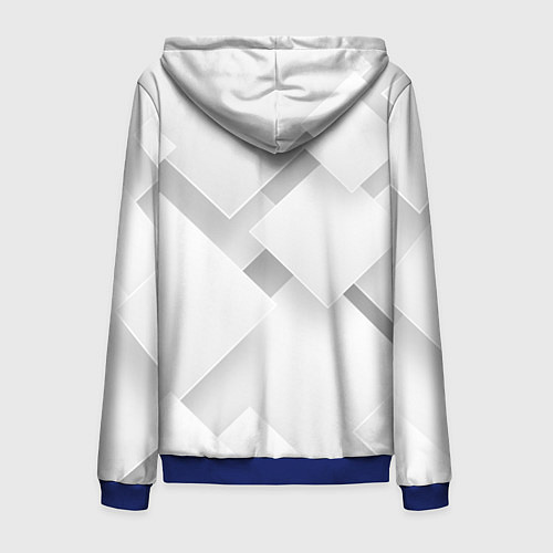 Мужская толстовка на молнии Геометрическая Абстракция / 3D-Синий – фото 2