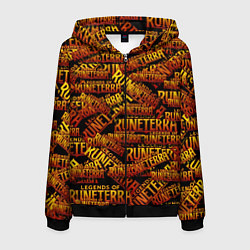 Толстовка 3D на молнии мужская Legends of Runeterra, цвет: 3D-черный