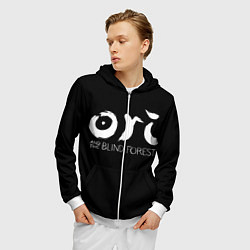 Толстовка 3D на молнии мужская Ori, цвет: 3D-белый — фото 2