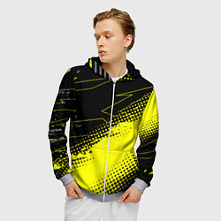 Толстовка 3D на молнии мужская Bona Fide Одежда для фитнеcа, цвет: 3D-меланж — фото 2