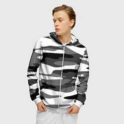 Толстовка 3D на молнии мужская Камуфляж Sabaton без лого, цвет: 3D-белый — фото 2
