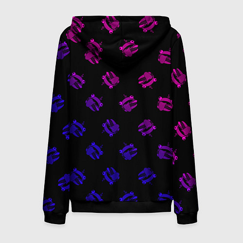Мужская толстовка на молнии FORTNITE BURGER / 3D-Черный – фото 2
