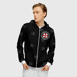 Толстовка 3D на молнии мужская Umbrella Corp, цвет: 3D-белый — фото 2