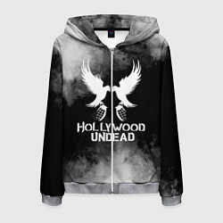 Толстовка 3D на молнии мужская Hollywood Undead, цвет: 3D-меланж