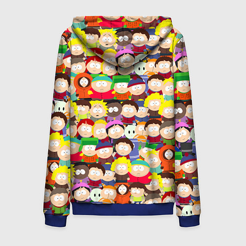 Мужская толстовка на молнии ЮЖНЫЙ ПАРК / 3D-Синий – фото 2