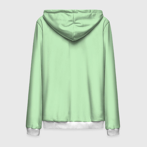 Мужская толстовка на молнии Засланный кабачок / 3D-Белый – фото 2