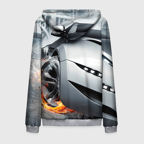 Мужская толстовка на молнии Lamborghini / 3D-Меланж – фото 2