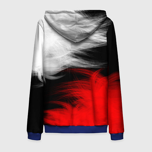 Мужская толстовка на молнии ПЕРЬЯ / 3D-Синий – фото 2