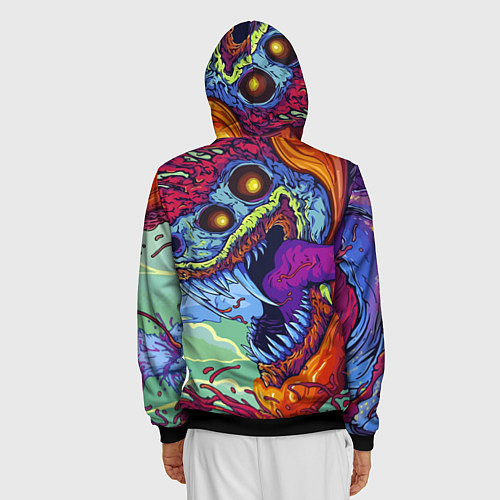 Мужская толстовка на молнии HYPERBEAST / 3D-Черный – фото 4