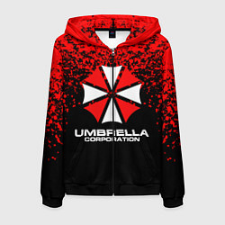 Толстовка 3D на молнии мужская Umbrella Corporation, цвет: 3D-черный