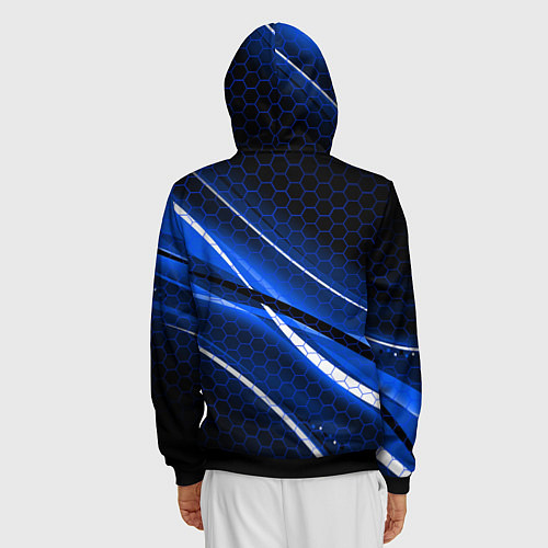 Мужская толстовка на молнии MASS EFFECT N7 / 3D-Черный – фото 4