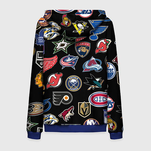 Мужская толстовка на молнии NBA PATTERN / 3D-Синий – фото 2