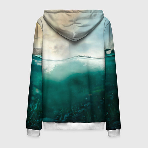 Мужская толстовка на молнии METRO EXODUS / 3D-Белый – фото 2