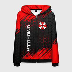 Толстовка 3D на молнии мужская UMBRELLA CORP, цвет: 3D-черный