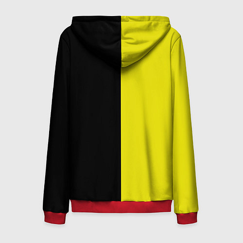 Мужская толстовка на молнии BLACK YELLOW / 3D-Красный – фото 2