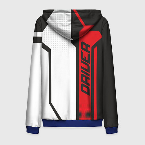 Мужская толстовка на молнии Honda Driver team / 3D-Синий – фото 2