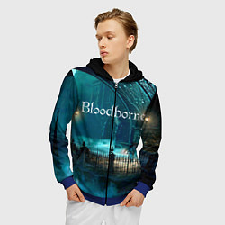Толстовка 3D на молнии мужская Bloodborne, цвет: 3D-синий — фото 2