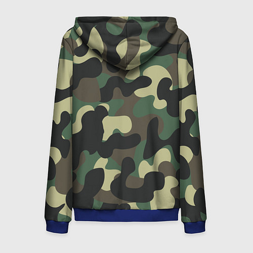 Мужская толстовка на молнии КАМУФЛЯЖ / 3D-Синий – фото 2