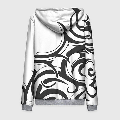 Мужская толстовка на молнии Узоры / 3D-Меланж – фото 2