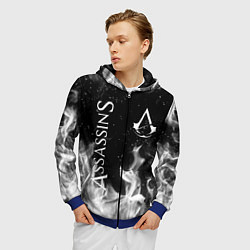 Толстовка 3D на молнии мужская ASSASSINS CREED, цвет: 3D-синий — фото 2