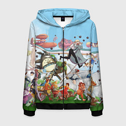 Мужская толстовка на молнии Studio Ghibli