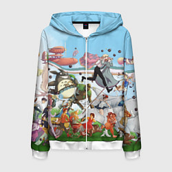 Мужская толстовка на молнии Studio Ghibli