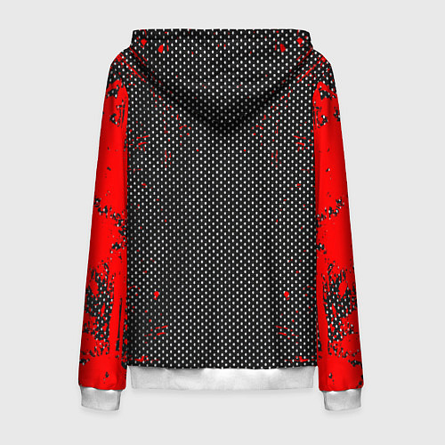 Мужская толстовка на молнии Аниме / 3D-Белый – фото 2