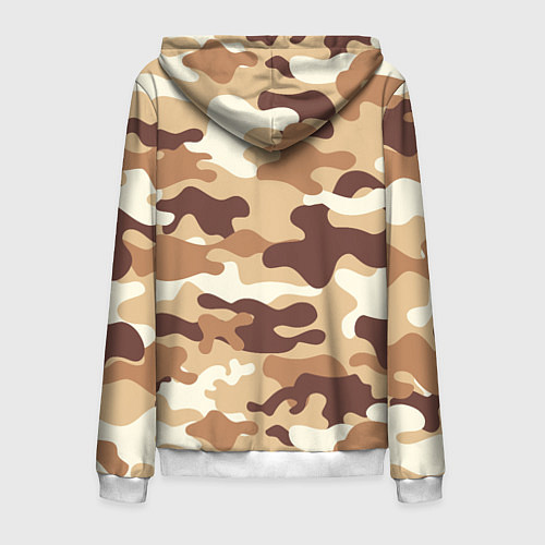 Мужская толстовка на молнии МИЛИТАРИ / 3D-Белый – фото 2